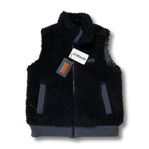 NWT Bass Route Hiking Faux-Sherpa Vest in Black
